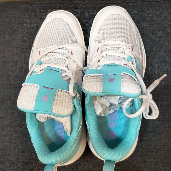 K-Swiss Women's Ultrashot Team Tennis Pickleball Shoes Size‎ 7, White/Blue New - Picture 1 of 6